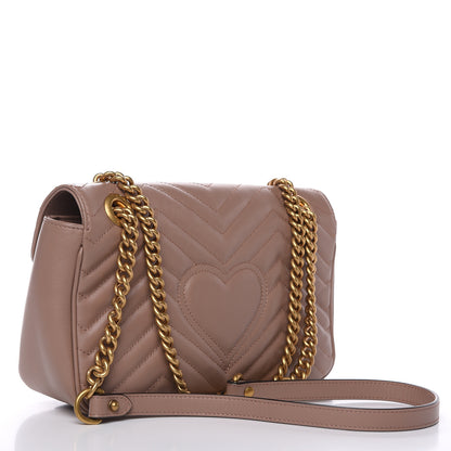 Gucci Calfskin Matelasse Small GG Marmont Shoulder Bag Porcelain Rose 3 of 11