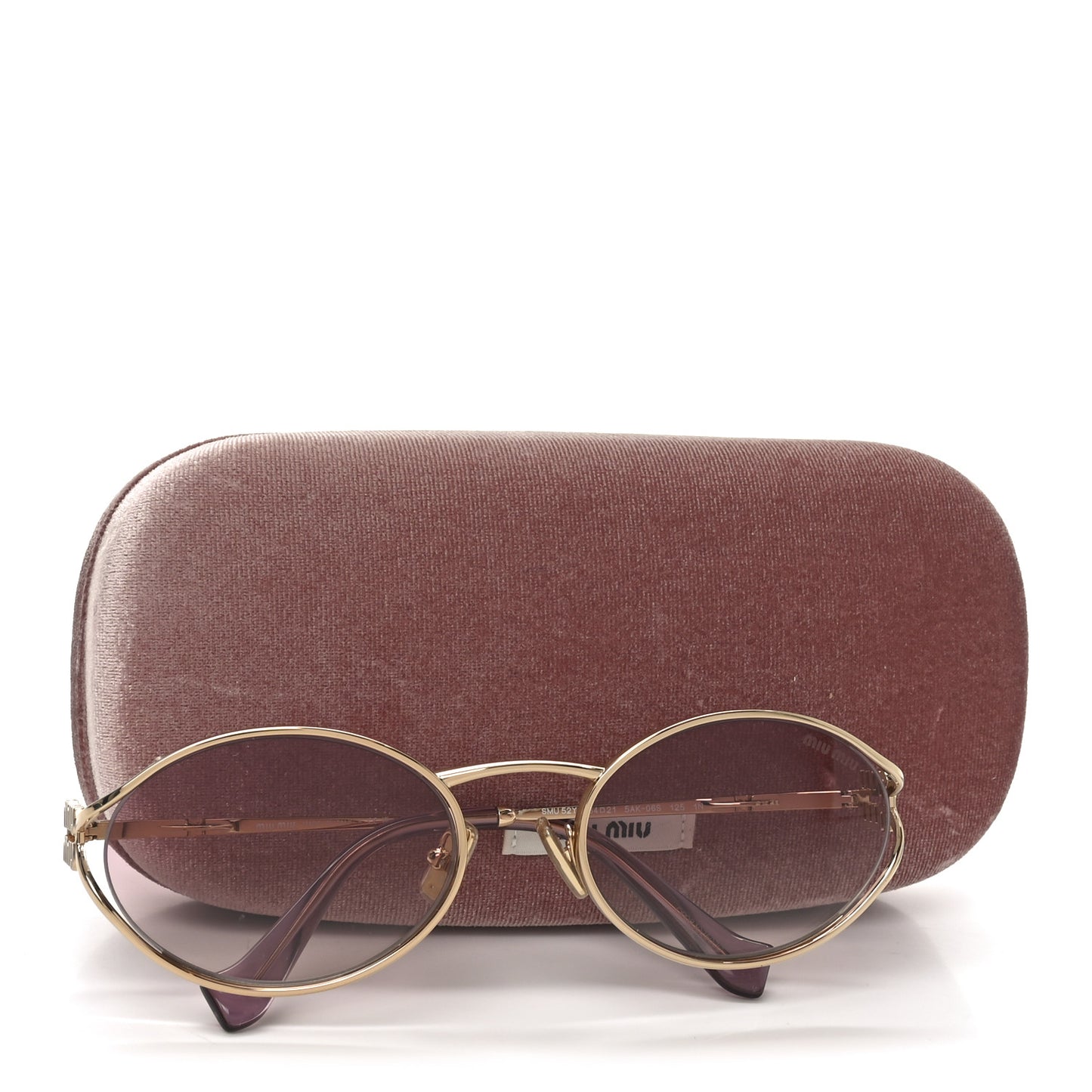 Metal Oval Sunglasses SMU52Y Gold