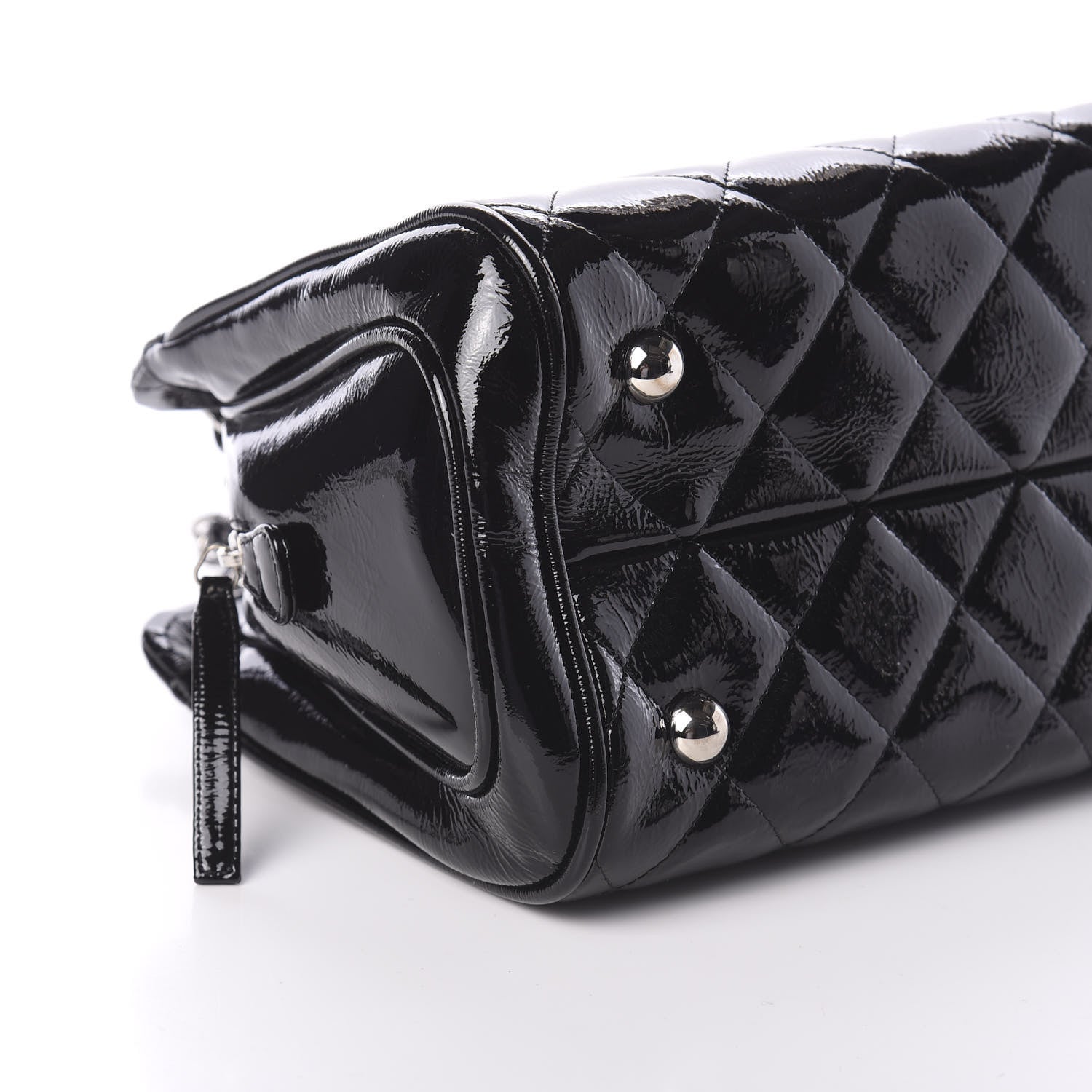 Chanel Patent Quilted Tote Black 9 of 10