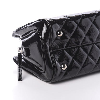 Chanel Patent Quilted Tote Black 9 of 10
