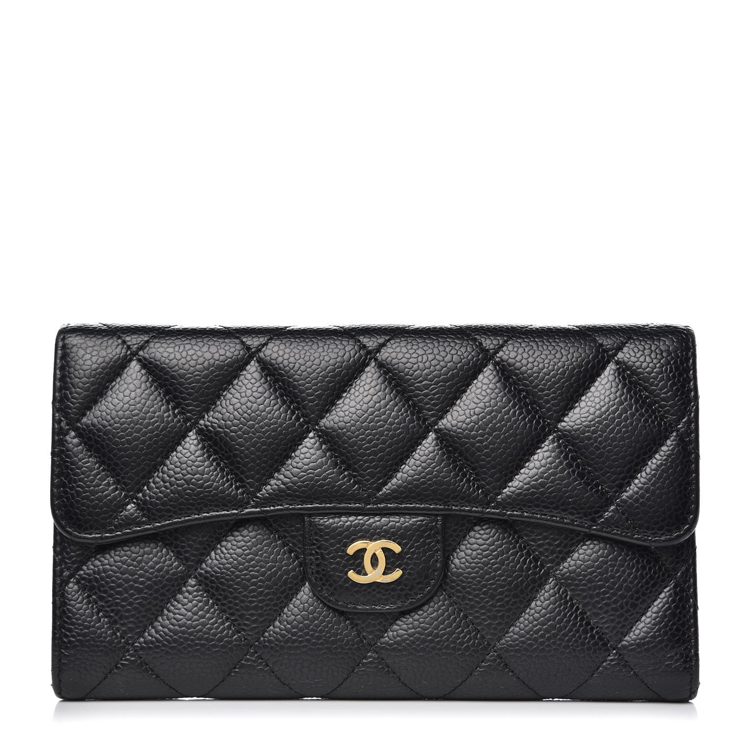 Chanel Caviar Quilted Large Flap Wallet Black 1 of 11