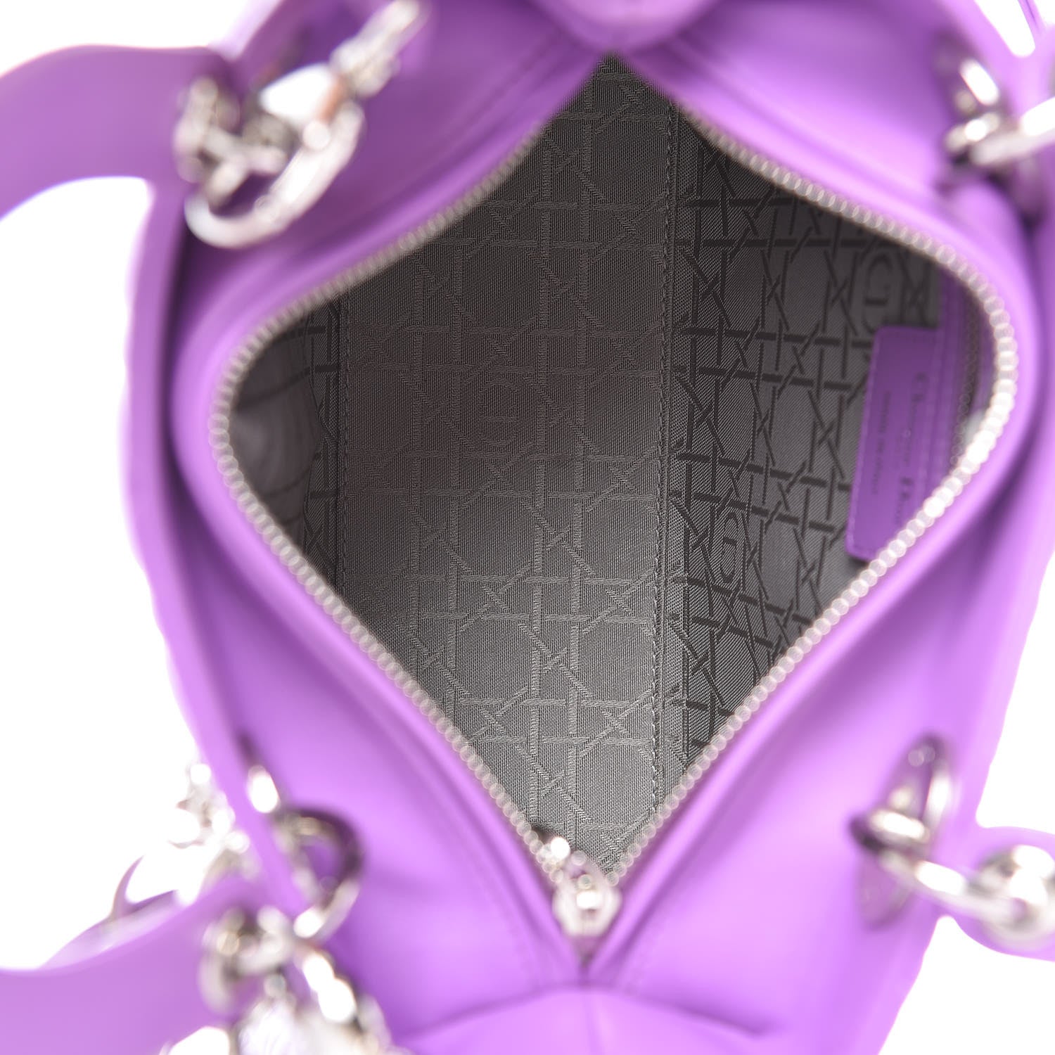 Christian Dior Lambskin Cannage Medium Lady Dior Purple 3 of 11