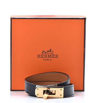 Hermes Epsom Kelly Double Tour Bracelet XS Black 7 of 7