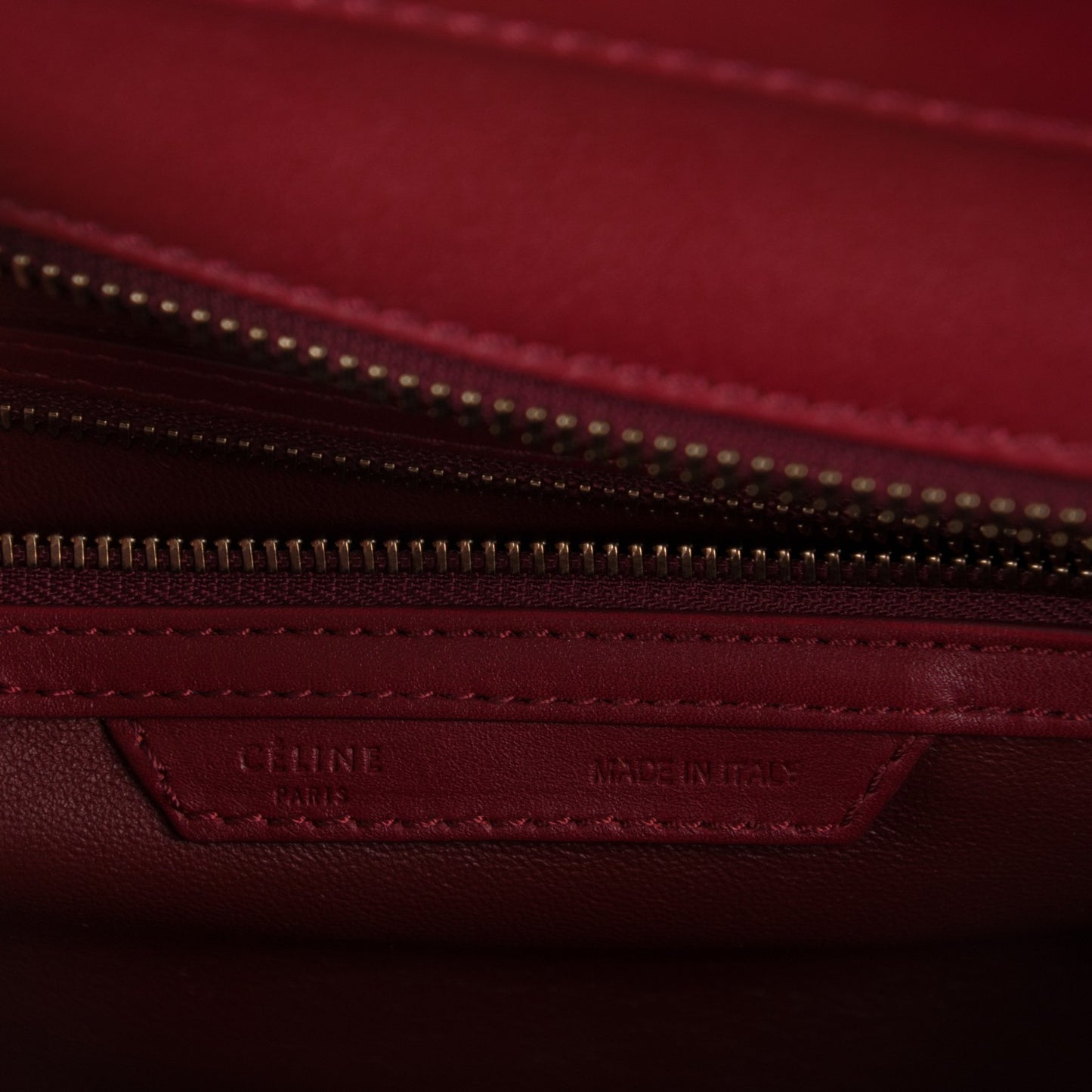 Smooth Calfskin Mini Luggage Burgundy