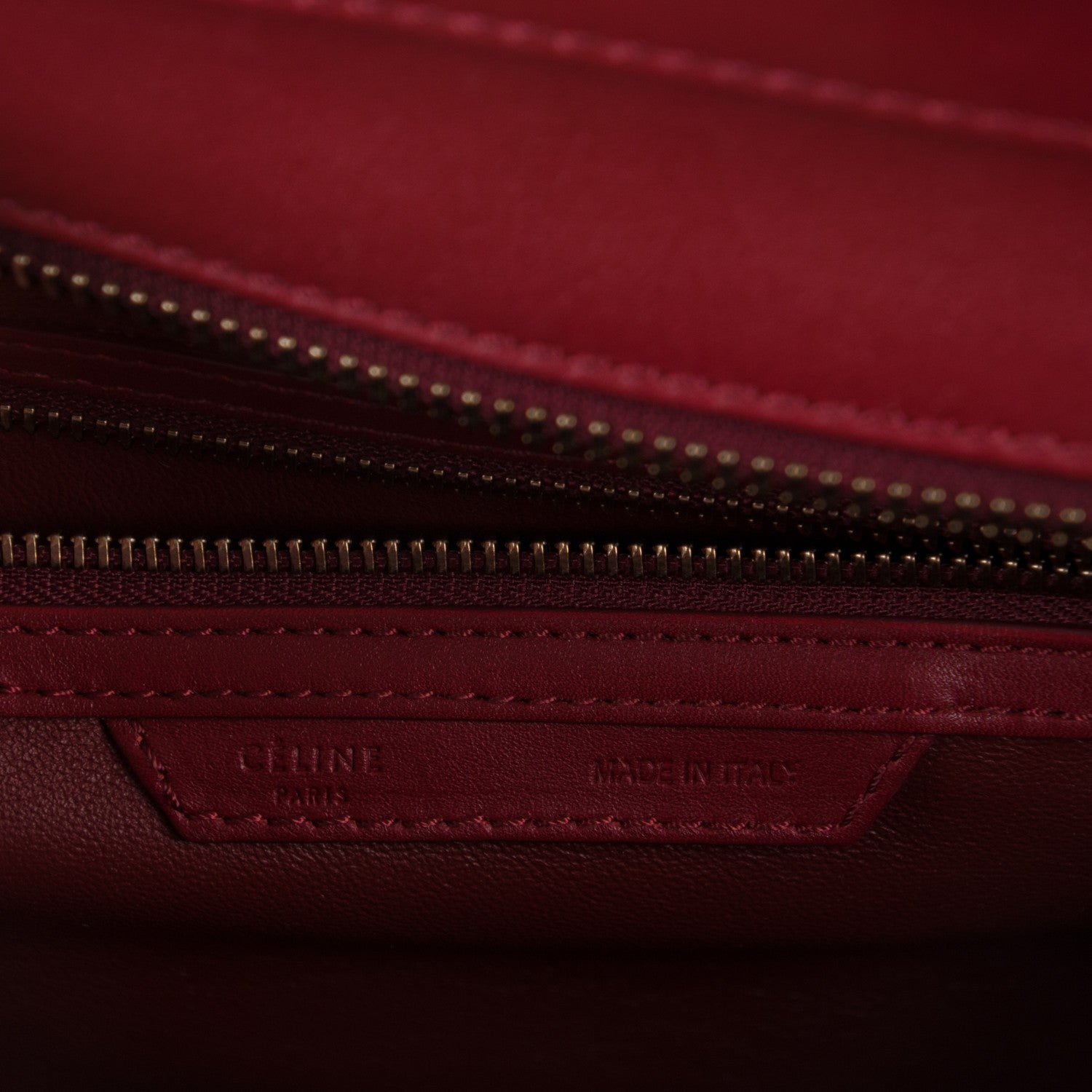 Celine Smooth Calfskin Mini Luggage Burgundy 6 of 7