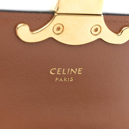 Celine Triomphe Canvas Calfskin Mini Triomphe Tan 6 of 13