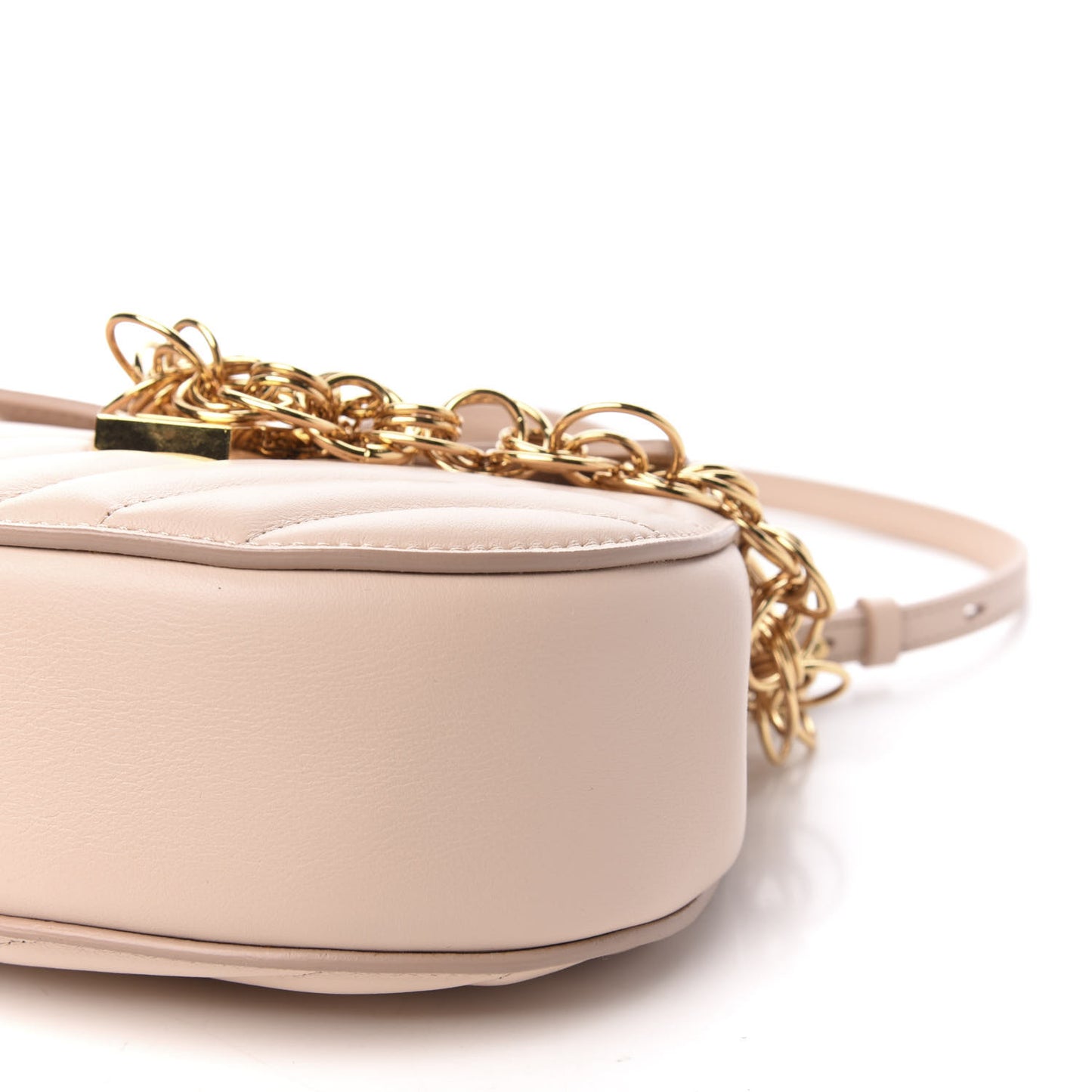 Calfskin Quilted Mini Drew Bijou Shoulder Bag Cement Pink