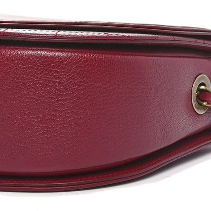 Chanel Shiny Calfskin Goatskin Quilted Medium Coco Curve Messenger Flap Burgundy 10 of 10