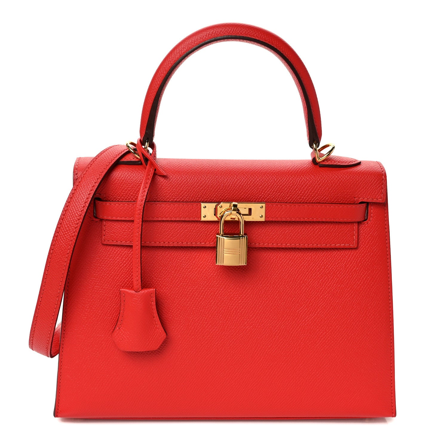 Hermes Epsom Kelly Sellier 25 Rouge Tomate 1 of 10