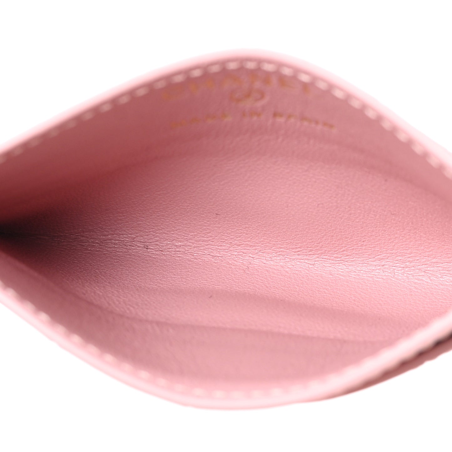 Calfskin Crocodile Embossed Crococo Card Holder Light Pink