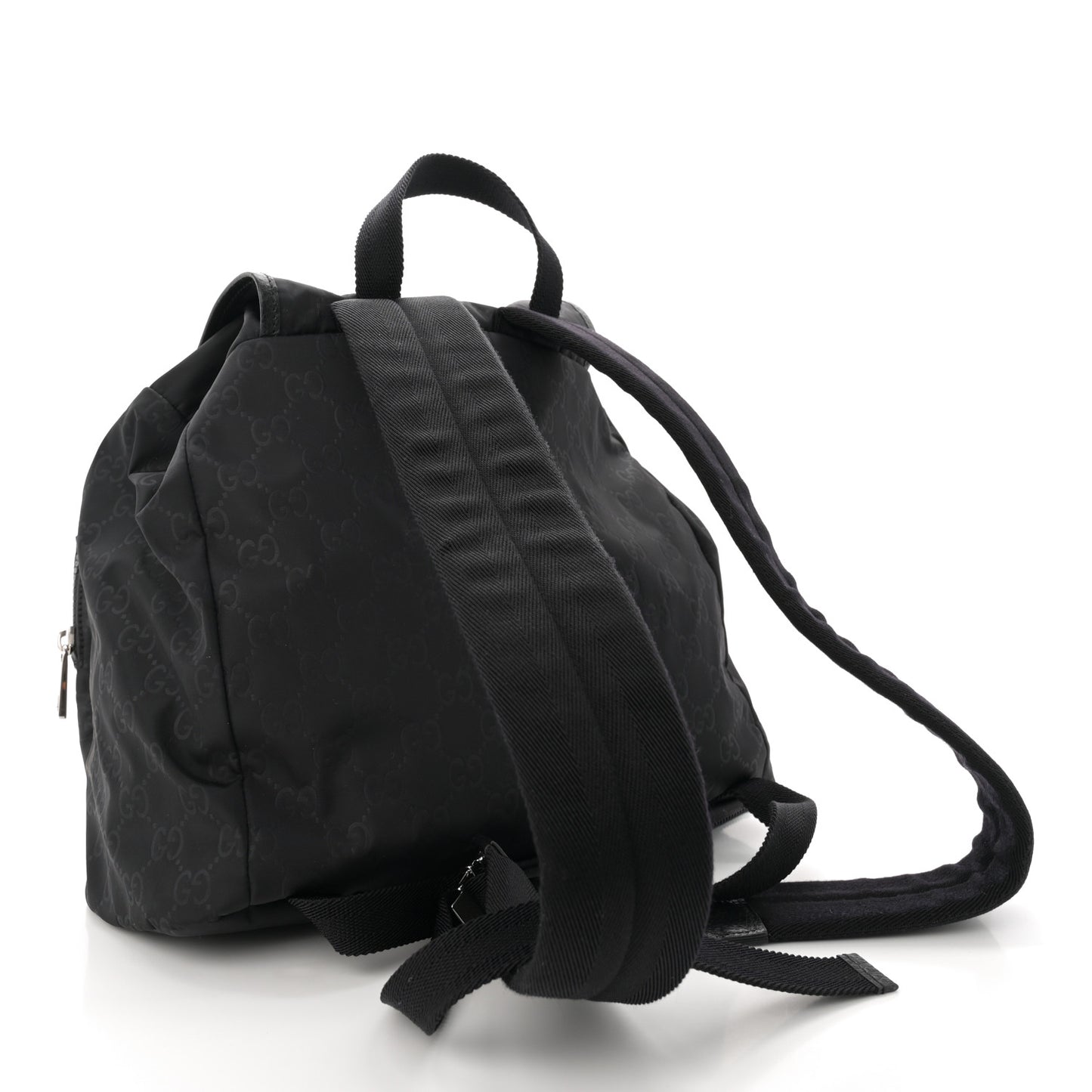 Nylon Monogram Medium Light Single Buckle Backpack Black