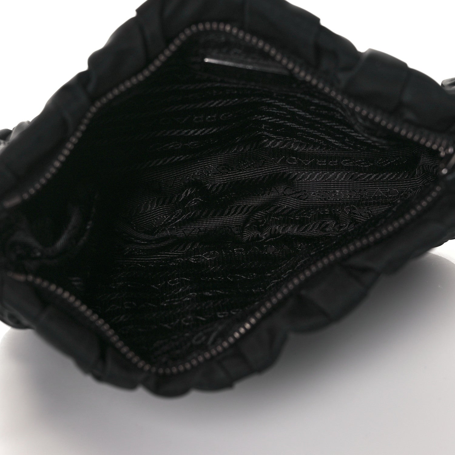 Prada Tessuto Nylon Gaufre Wristlet Black 12 of 24