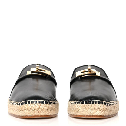 Hermes Goatskin Feria Espadrille 37 Black 2 of 9