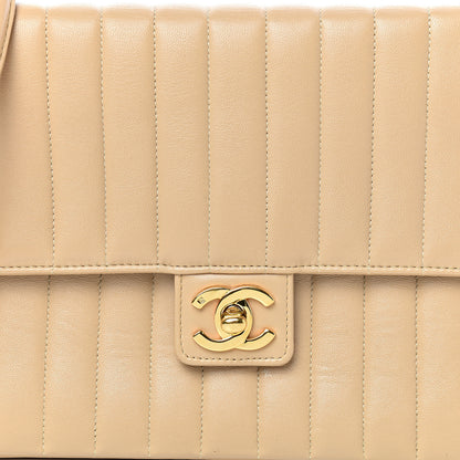 Chanel Lambskin Vertical Quilt Medium Flap Beige 9 of 16