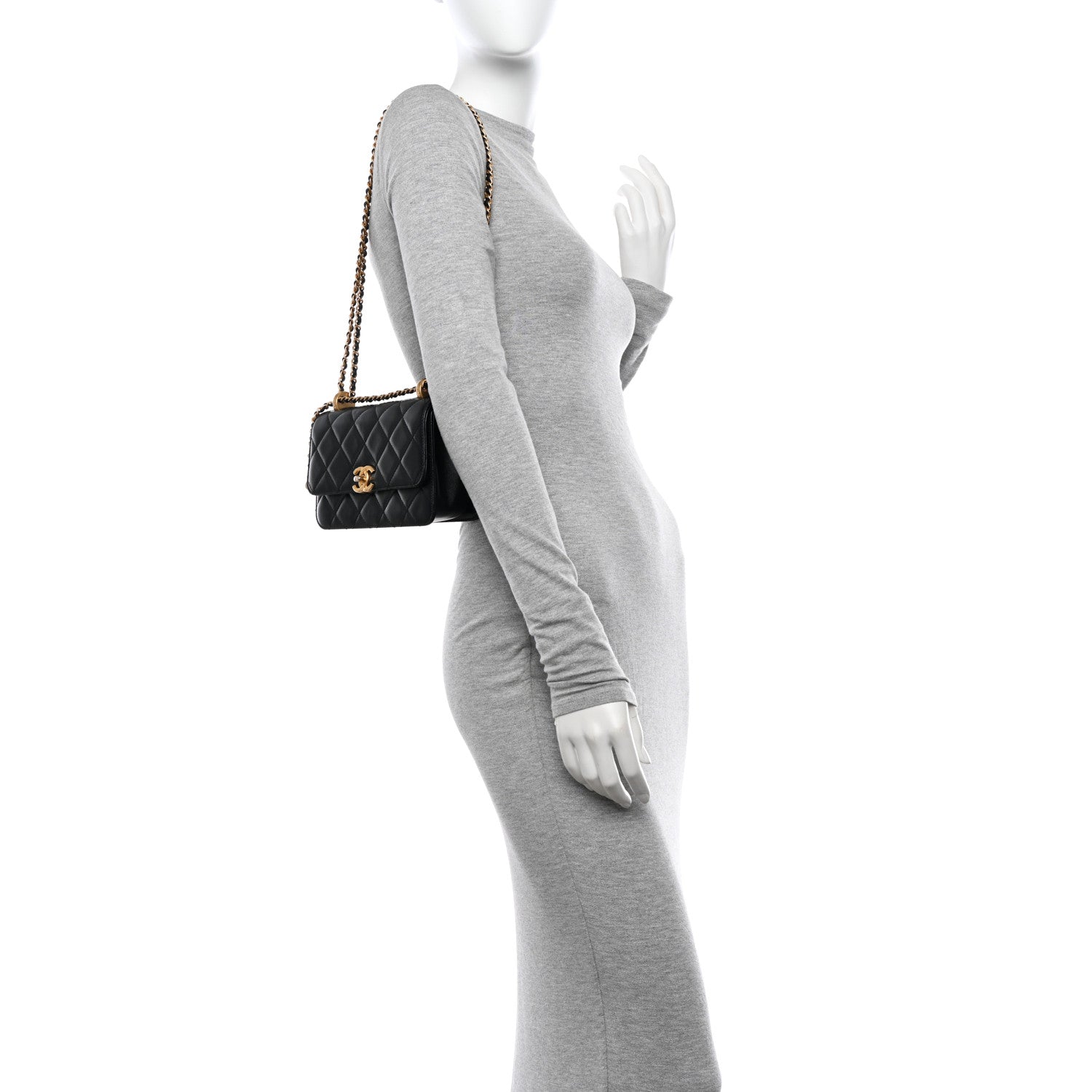 Chanel Calfskin Quilted Mini Perfect Fit Flap Black 2 of 12