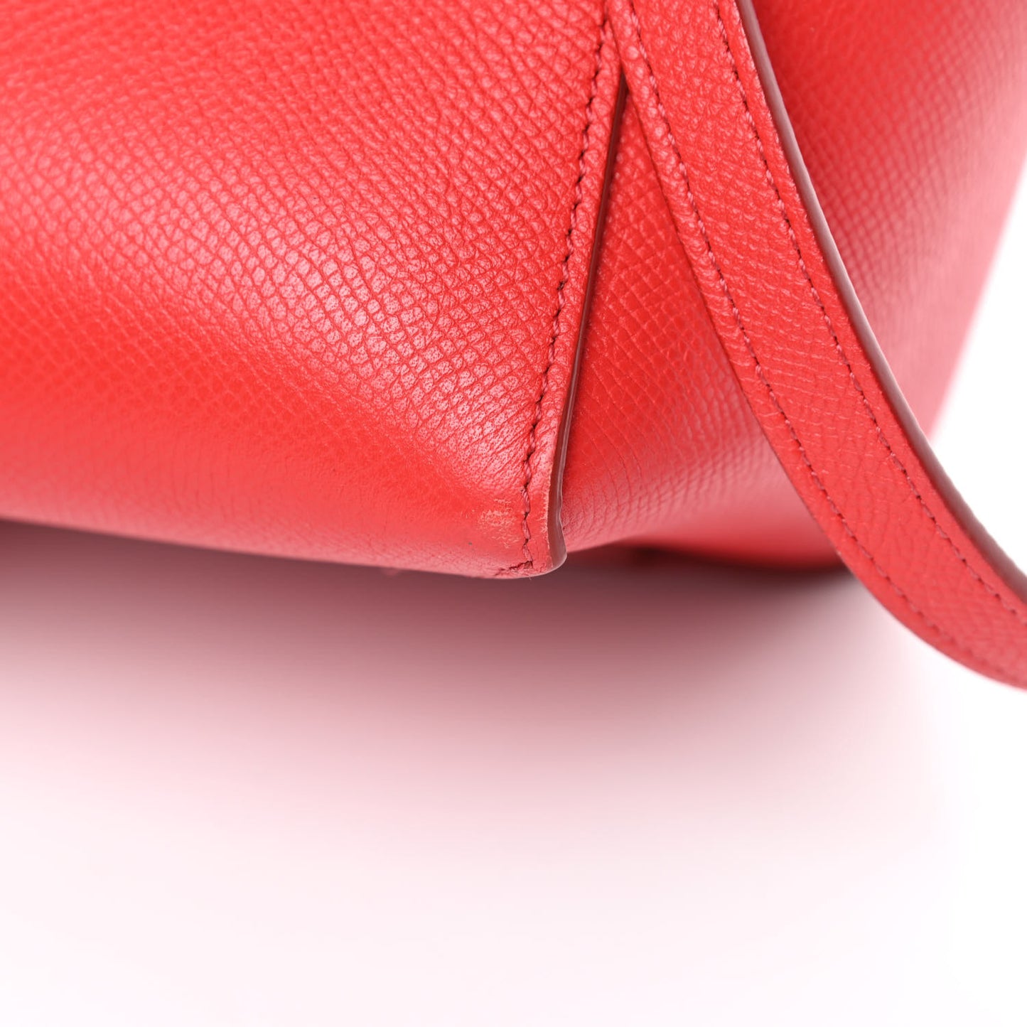 Grained Calfskin Micro Belt Bag Coquelicot