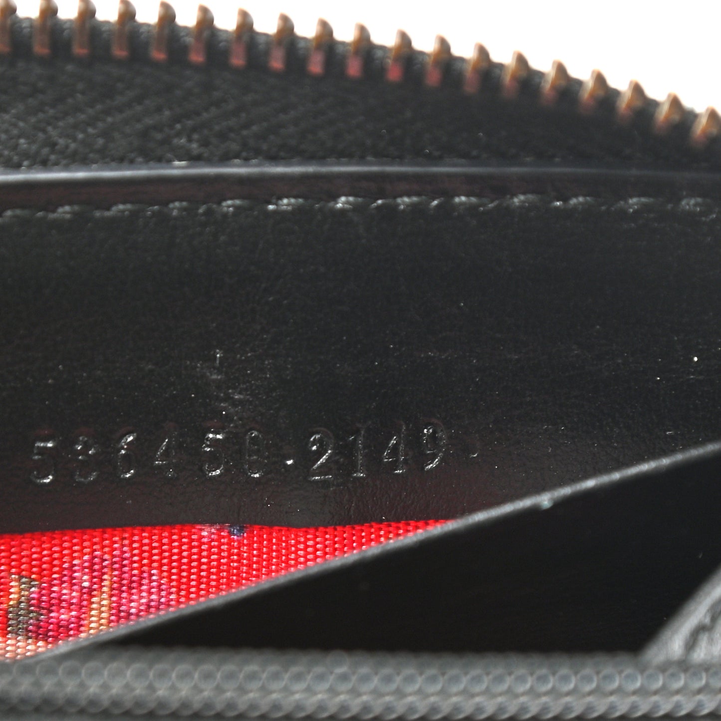 Calfskin Web Trapuntata GG Zip Around Wallet Black