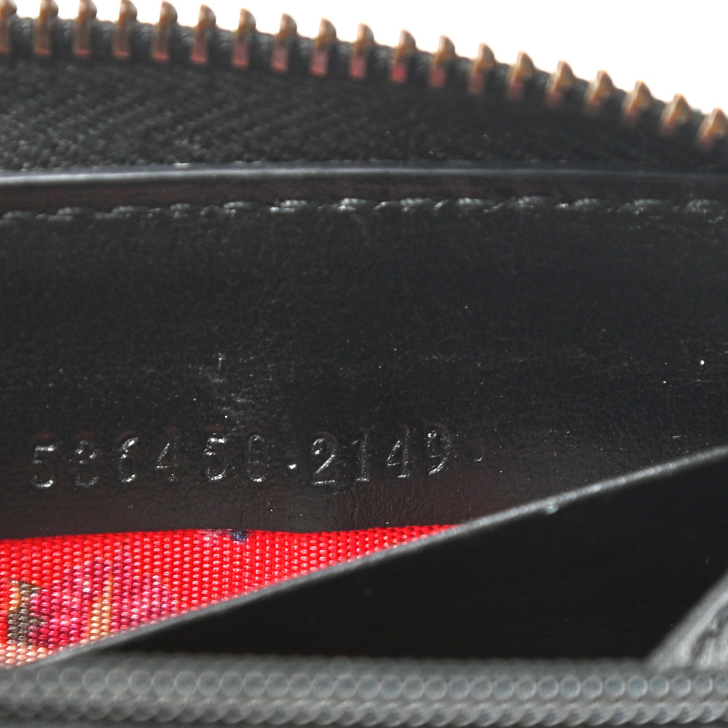 Gucci Calfskin Web Trapuntata GG Zip Around Wallet Black 6 of 8