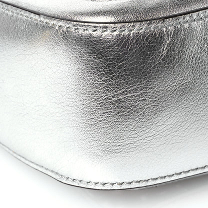Fendi PVC Vitello Catalan Mirror Sequin FF Baguette Argento 9 of 11