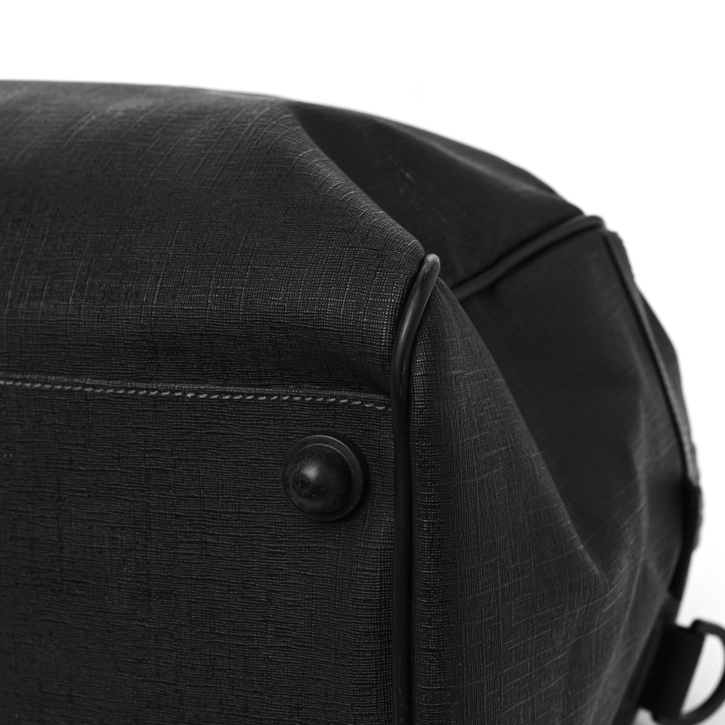Coated Canvas Interlocking G Duffle Bag Black