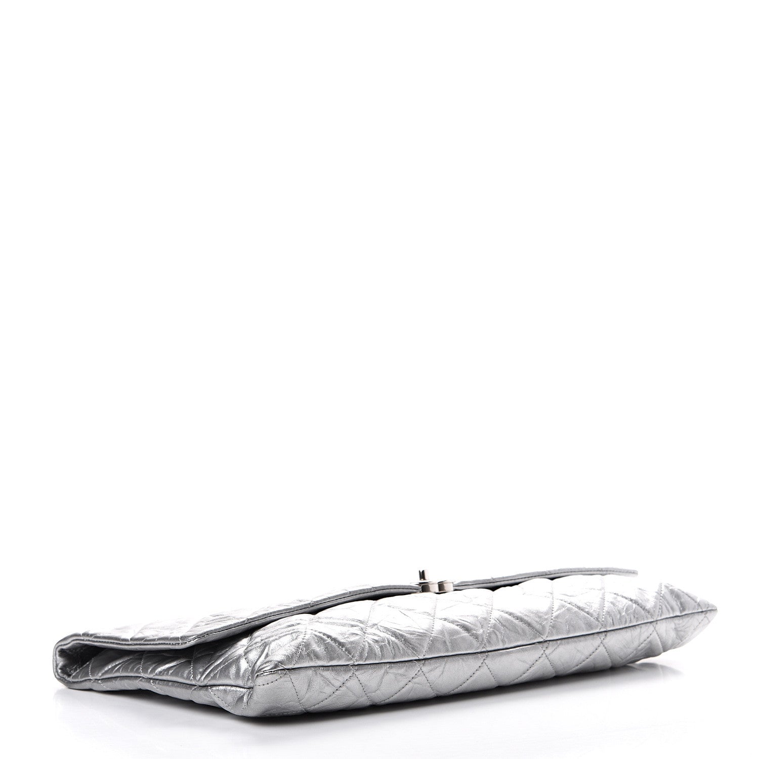 Chanel Metallic Crumpled Calfskin Big Bang Large Flap Bag Silver 3 of 10