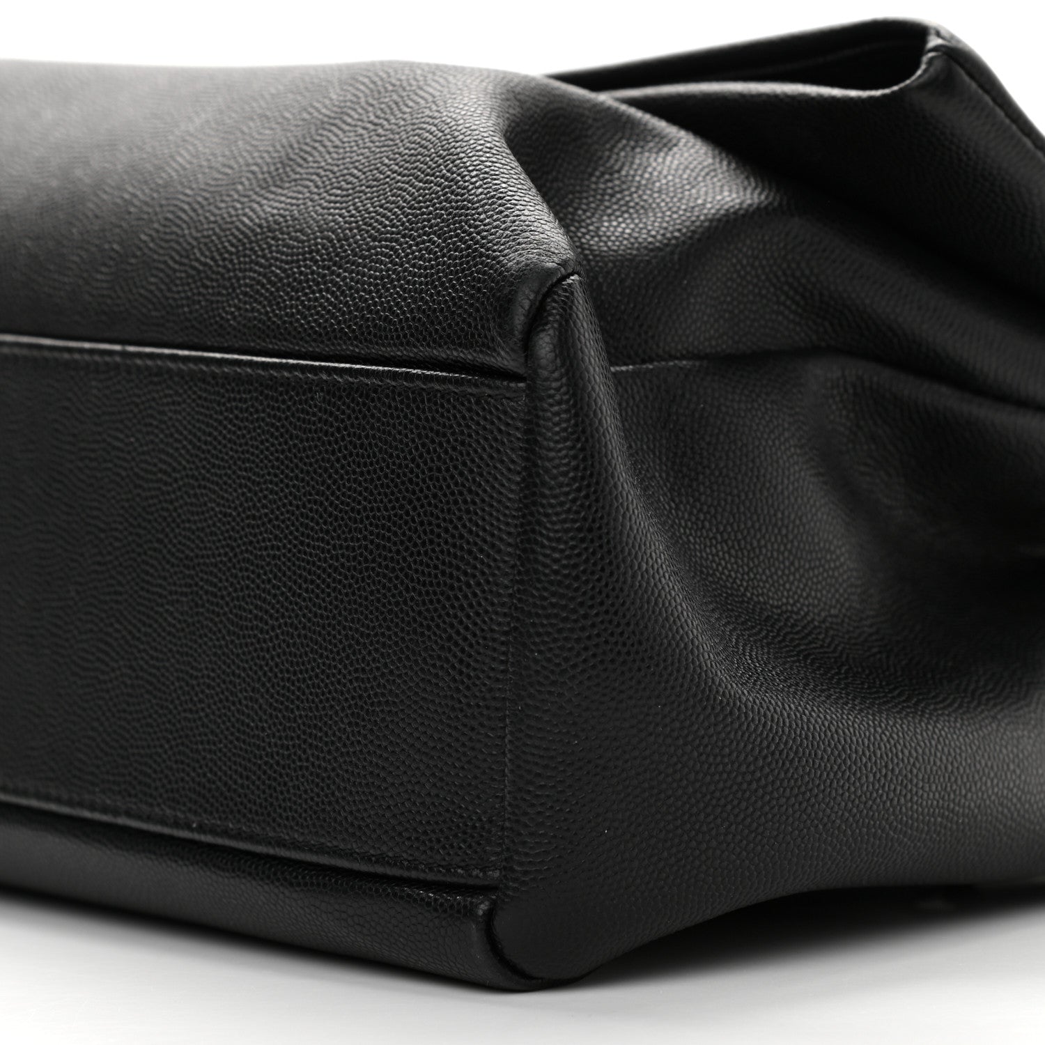 Saint Laurent Grain De Poudre Medium West Hollywood Monogram Fold-Over Black 10 of 13