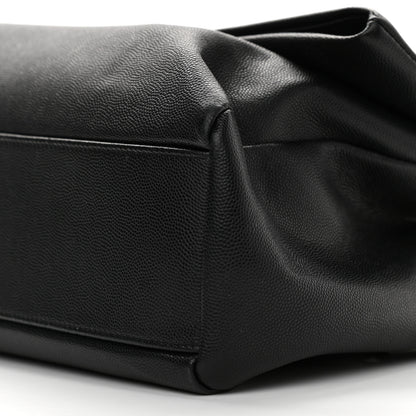 Saint Laurent Grain De Poudre Medium West Hollywood Monogram Fold-Over Black 10 of 13