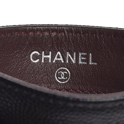 Chanel Iridescent Caviar Chevron Quilted Card Holder Black 6 of 8