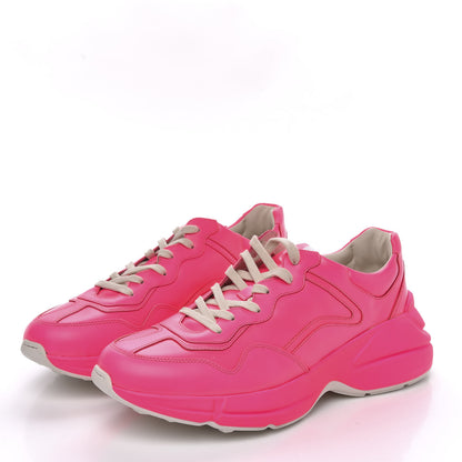 Gucci Calfskin Mens Rhyton Sneakers 9 Fuxia Fluo 3 of 9