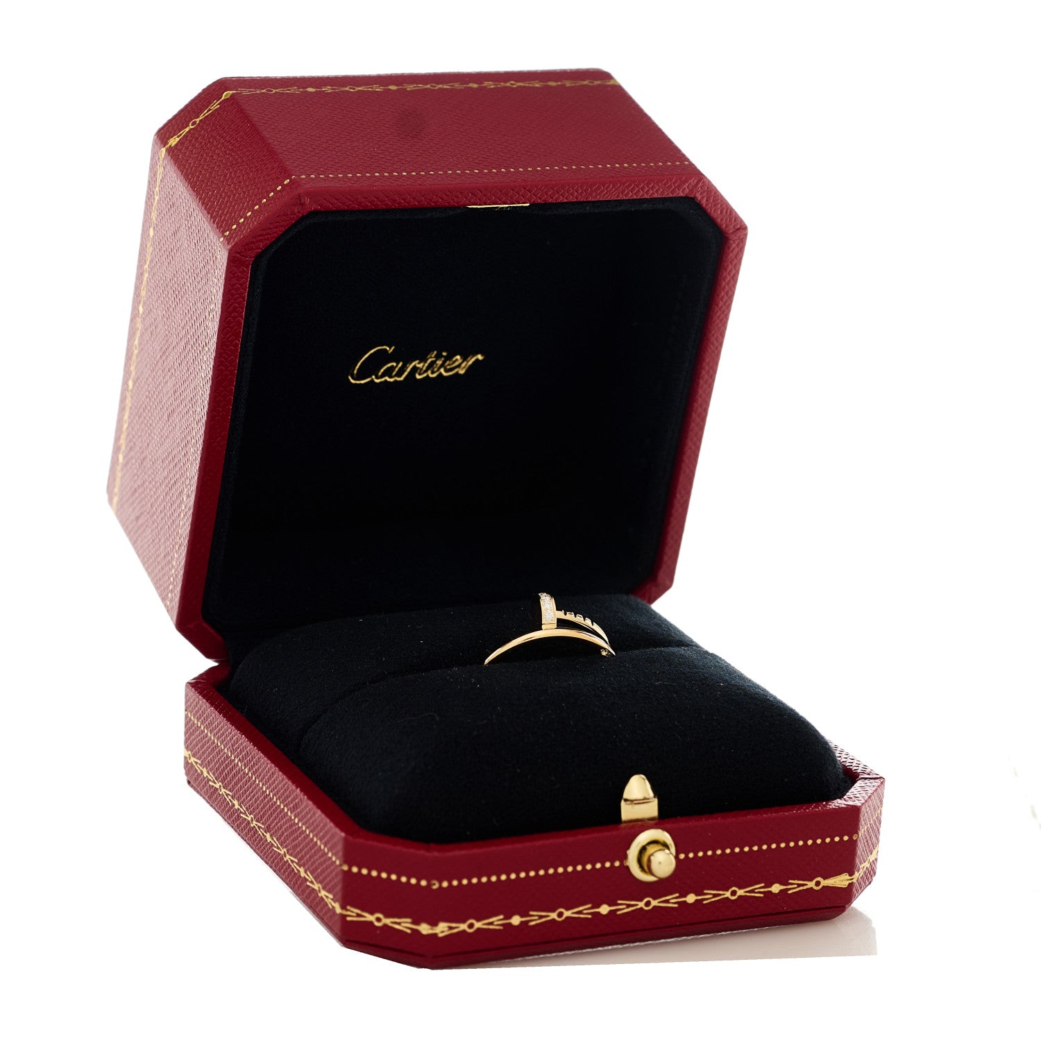 Cartier 18K Yellow Gold Diamond Small Juste Un Clou Ring 50 5.25 6 of 6
