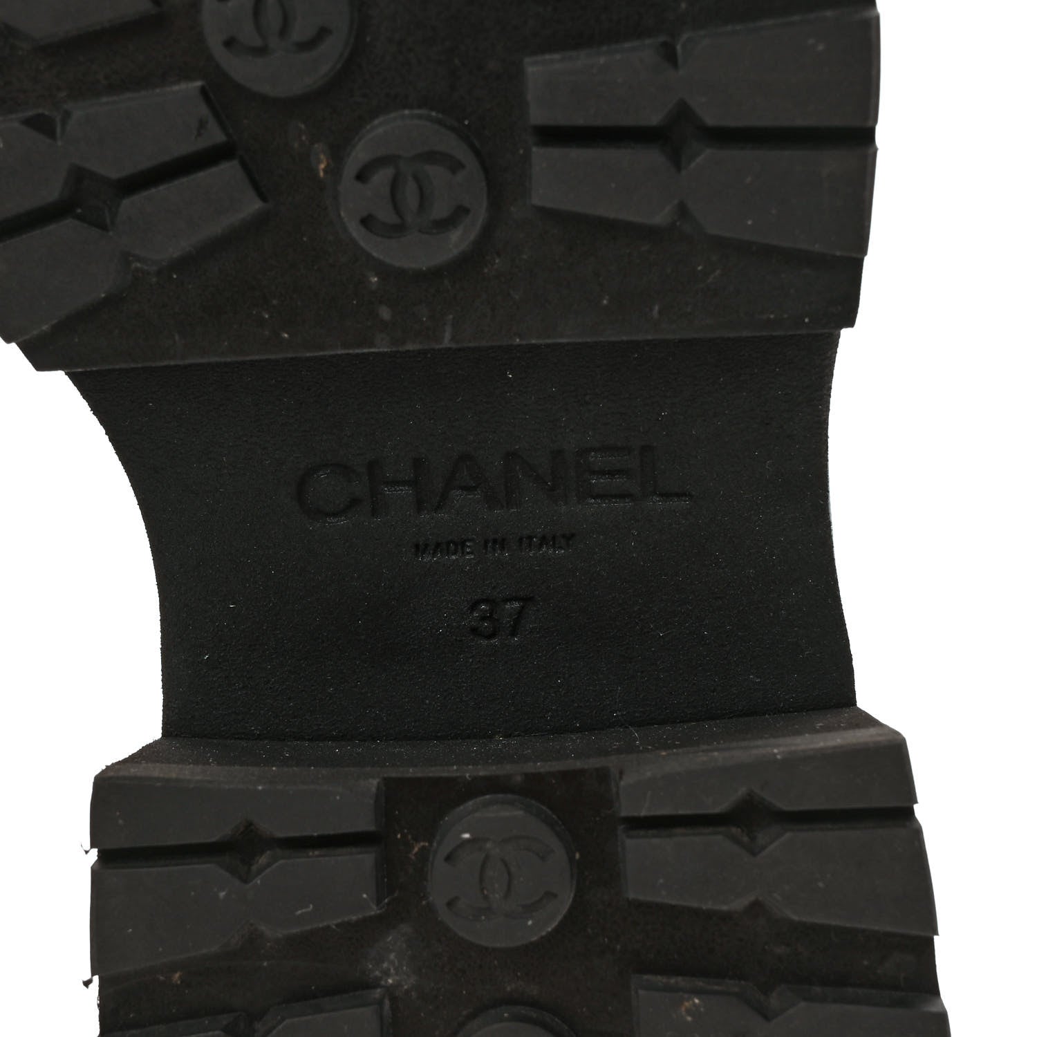 Chanel Crumpled Calfskin Patent Cap Toe Short Boots 37 Black 6 of 8