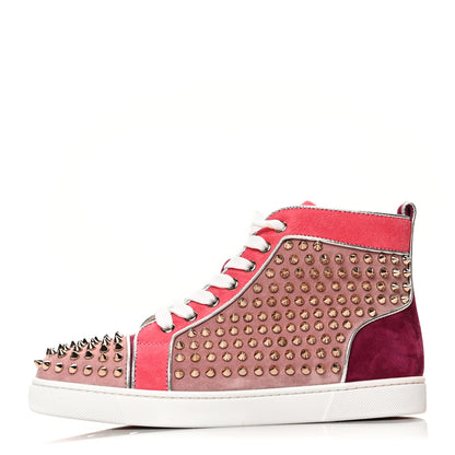Christian Louboutin Veau Velours Womens Colorblock Louis Spikes Flat Sneakers 38.5 Multicolor 1 of 8