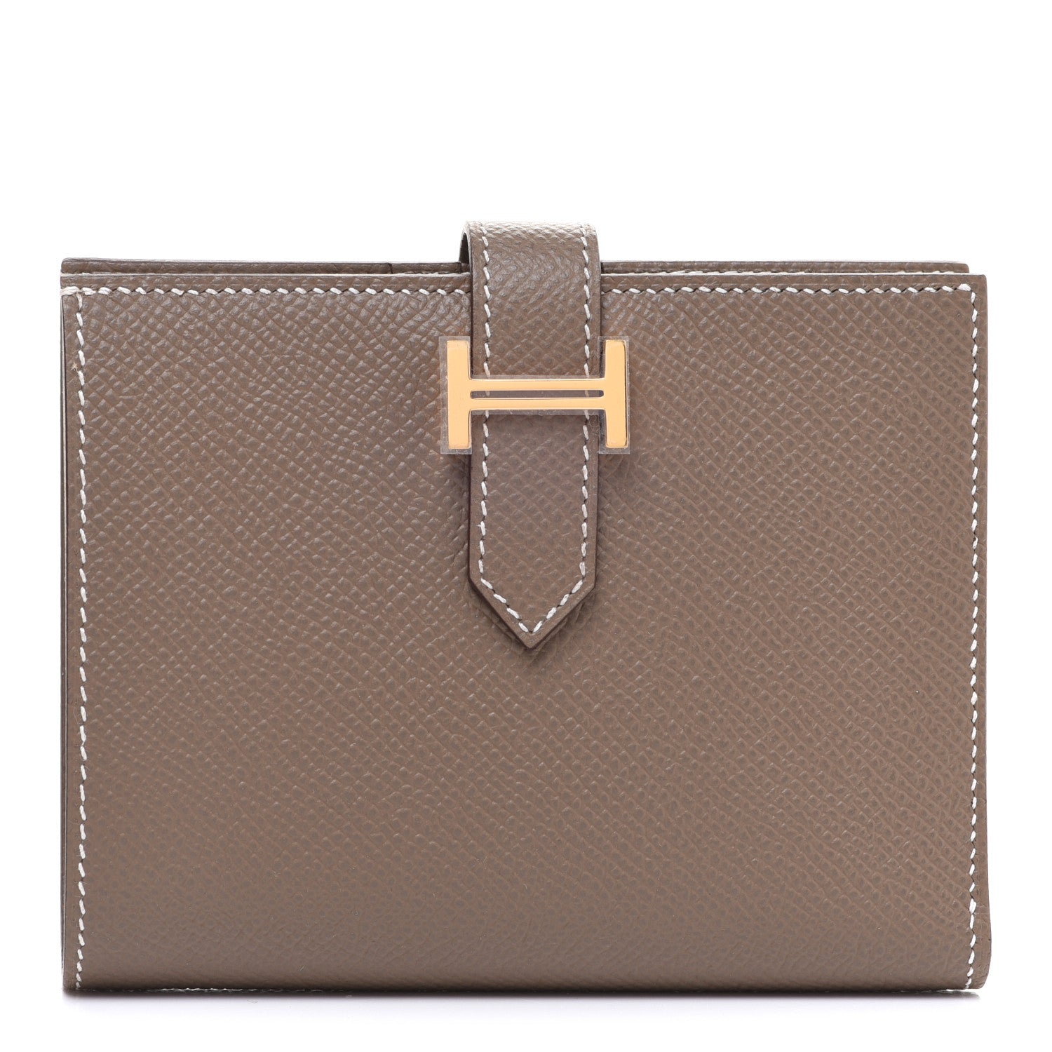 Hermes Epsom Bearn Compact Wallet Etoupe 1 of 9
