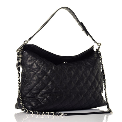 Chanel Caviar Quilted French Riviera Hobo Black 4 of 10