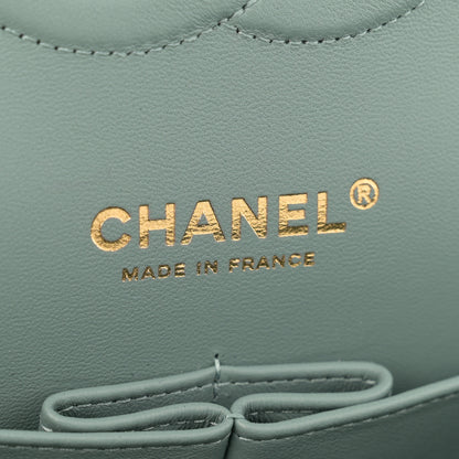 Chanel Caviar Quilted Medium Double Flap Light Blue 6 of 10