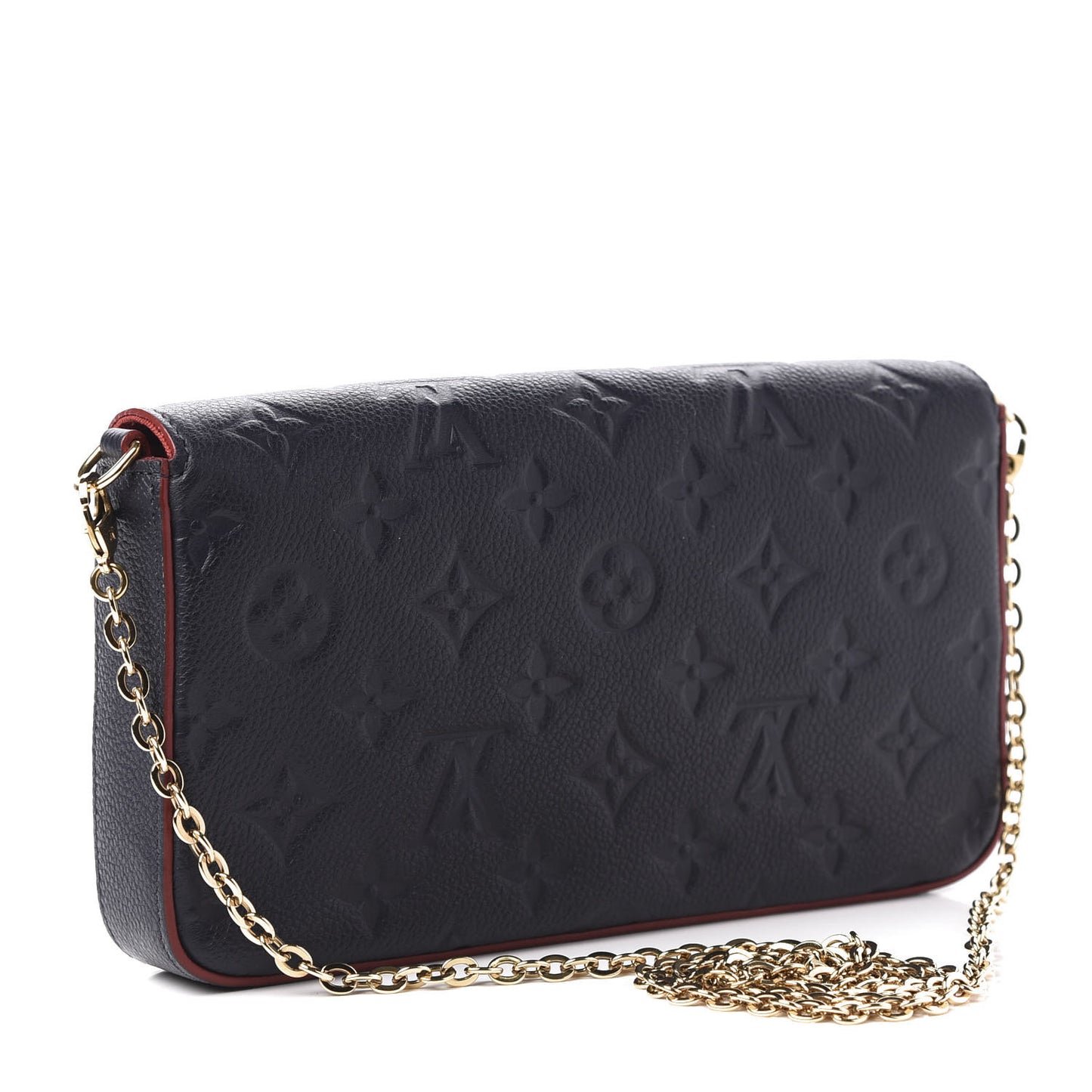 Empreinte Pochette Felicie Chain Wallet Marine Rouge