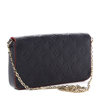 Louis Vuitton Empreinte Pochette Felicie Chain Wallet Marine Rouge 3 of 12