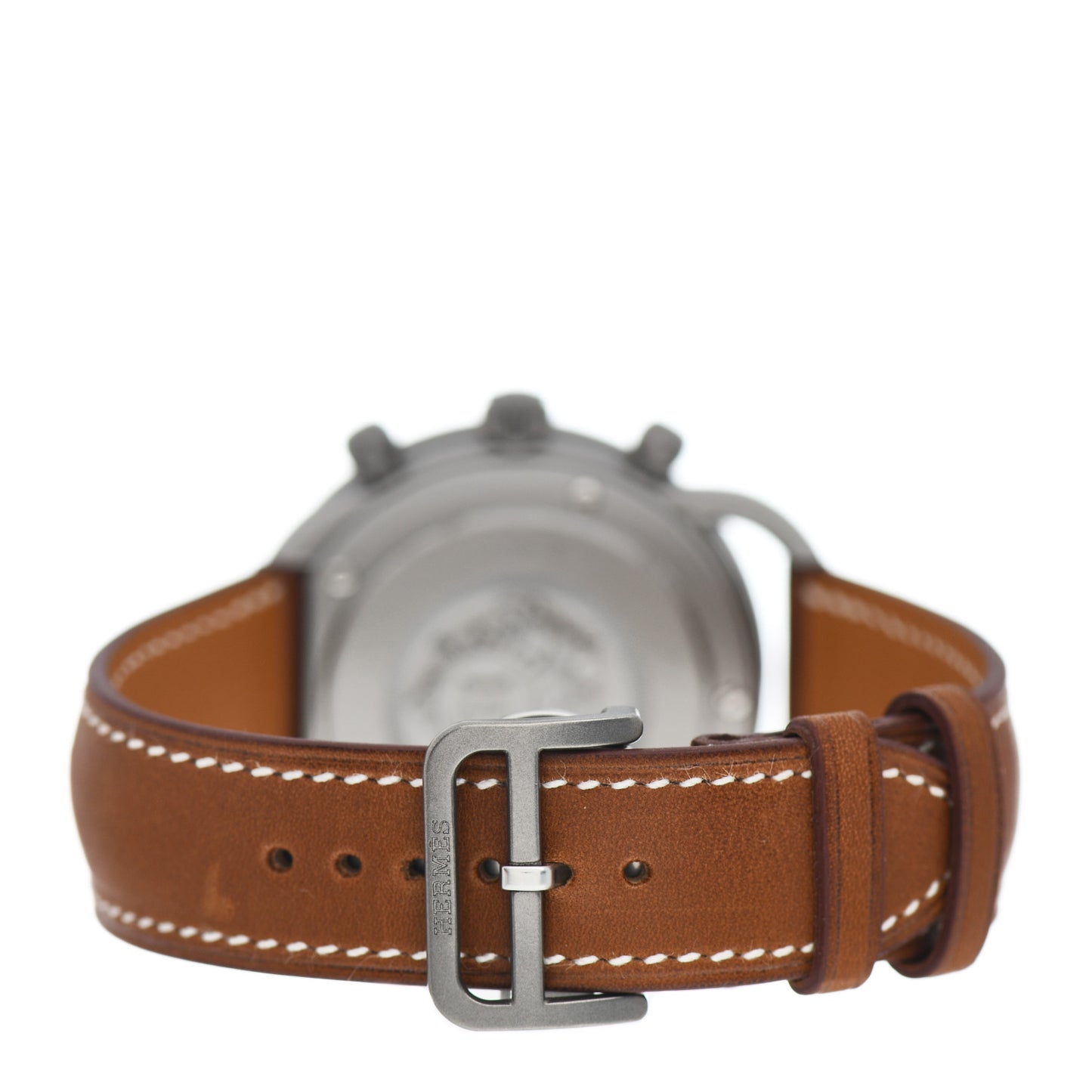 Titanium Barenia 41mm Chronograph Arceau Automatic Watch Cognac