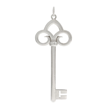 Tiffany Sterling Silver Fleur De Lis Key Pendant 1 of 3