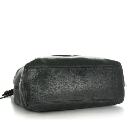 Gucci Pebbled Calfskin Medium Soho Chain Shoulder Bag Black 4 of 10