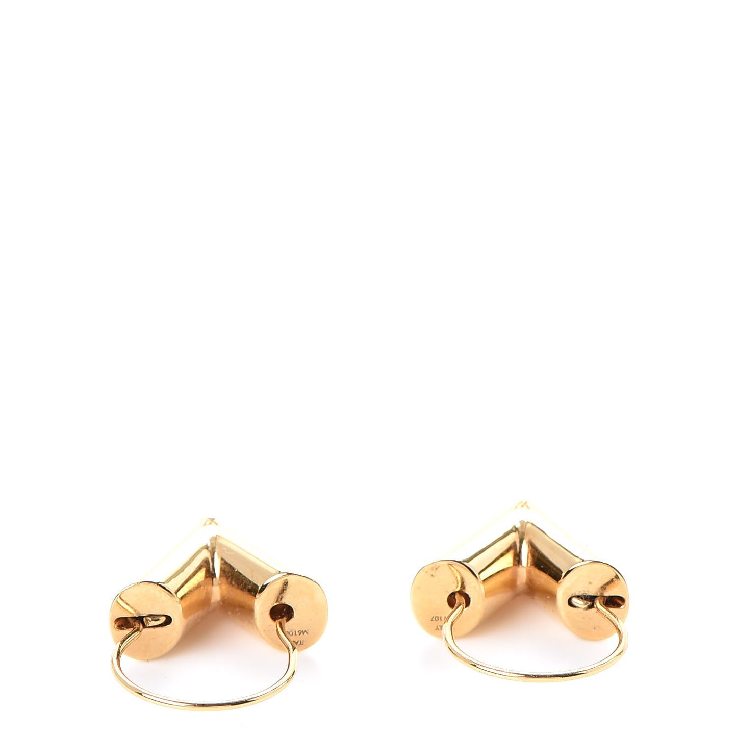 Brass Essential V Hoop Earrings Gold