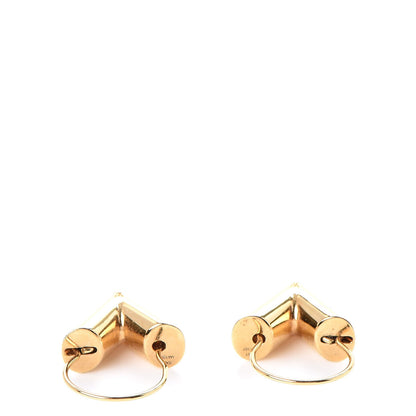 Louis Vuitton Brass Essential V Hoop Earrings Gold 4 of 6