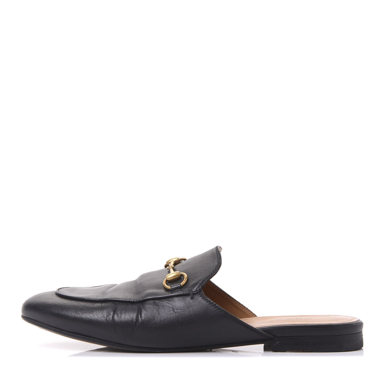 Calfskin Womens Princetown Slippers 38.5 Black