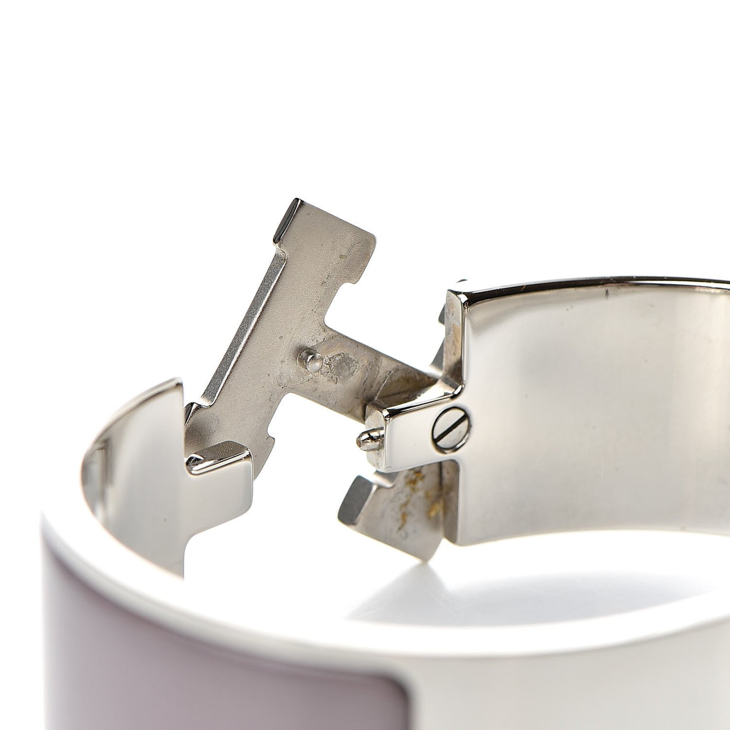 Enamel Wide Clic Clac H Bracelet GM Marron Glace