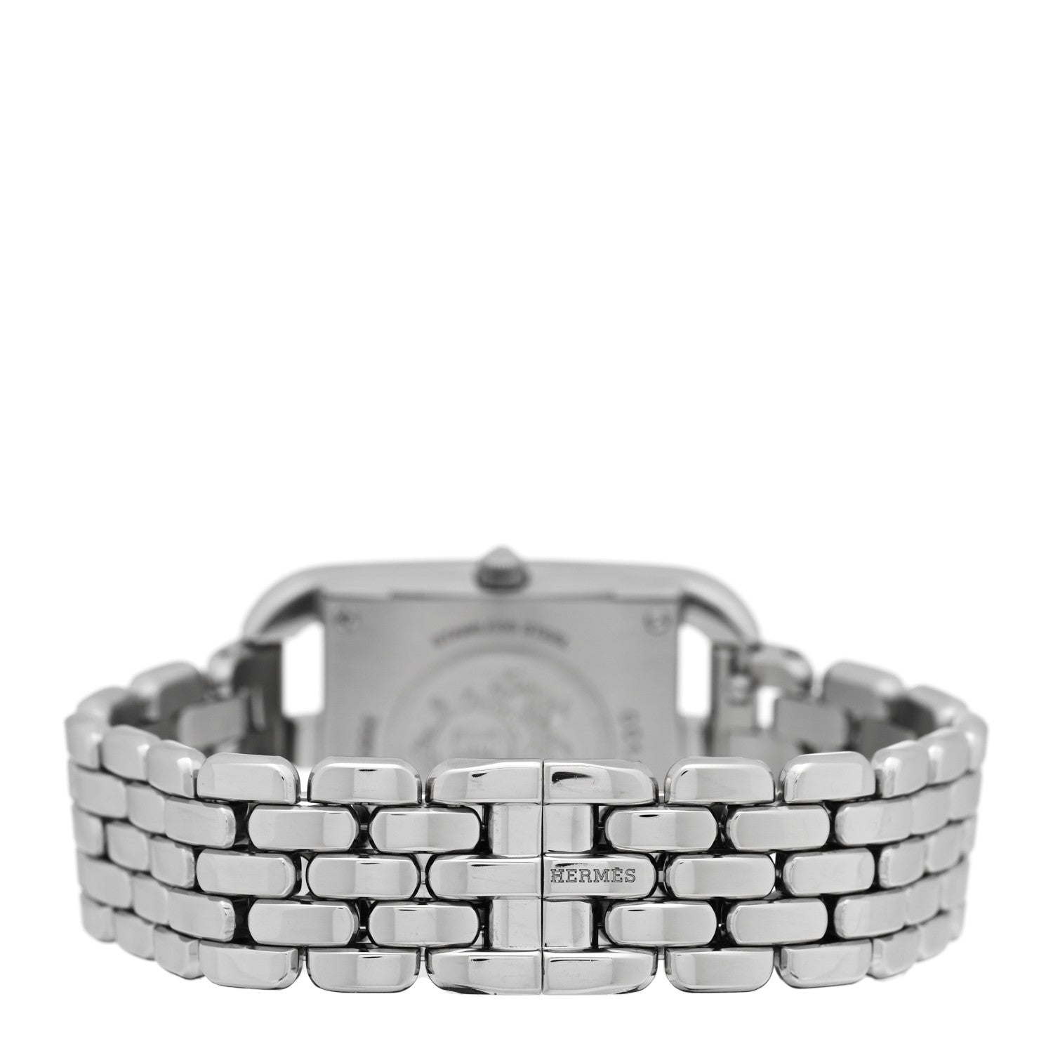 Hermes Stainless Steel Diamond Bezel Mother of Pearl 23mm Cape Cod Quartz Watch 3 of 5