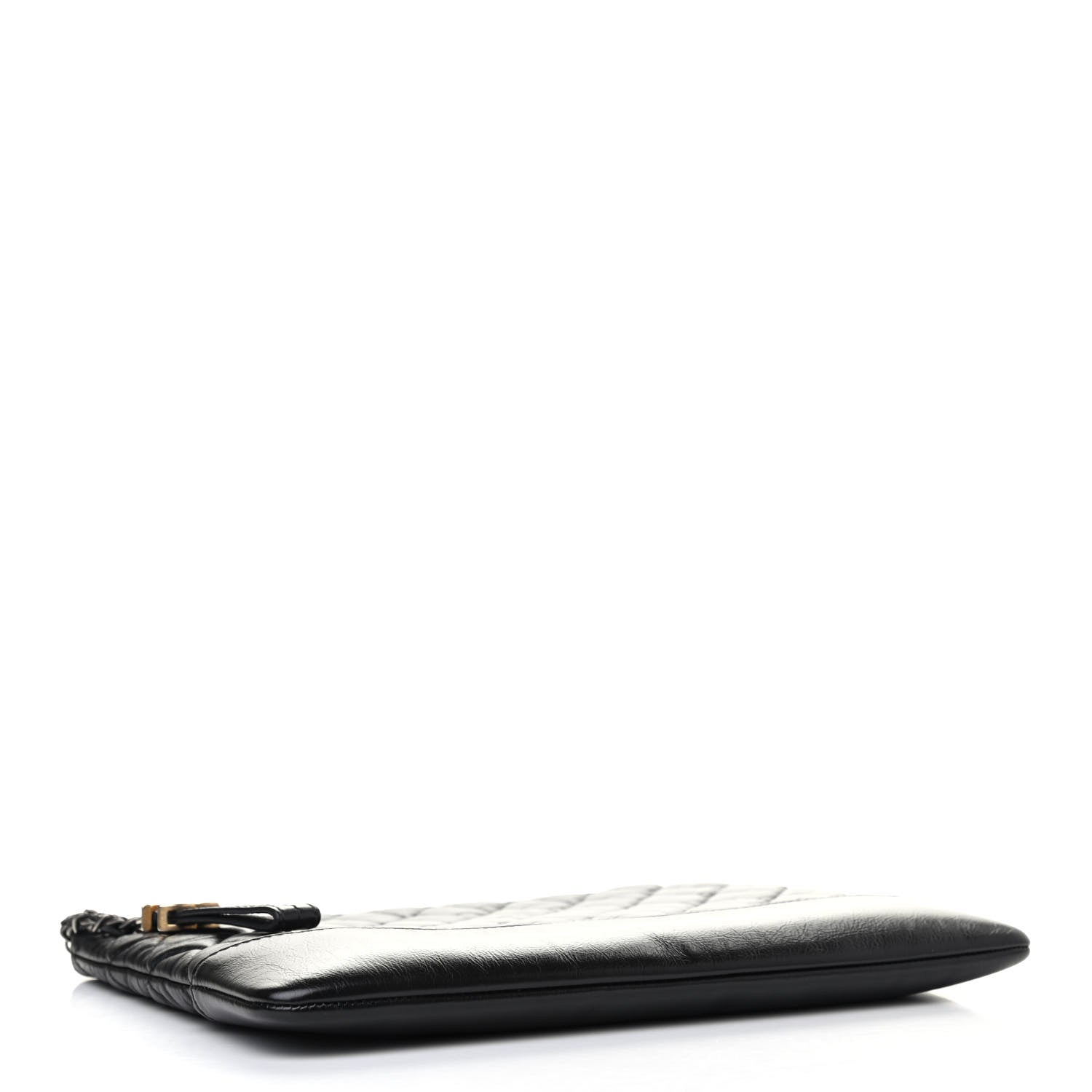 Chanel Aged Calfskin Quilted Medium Gabrielle Cosmetic Case Black 3 of 4