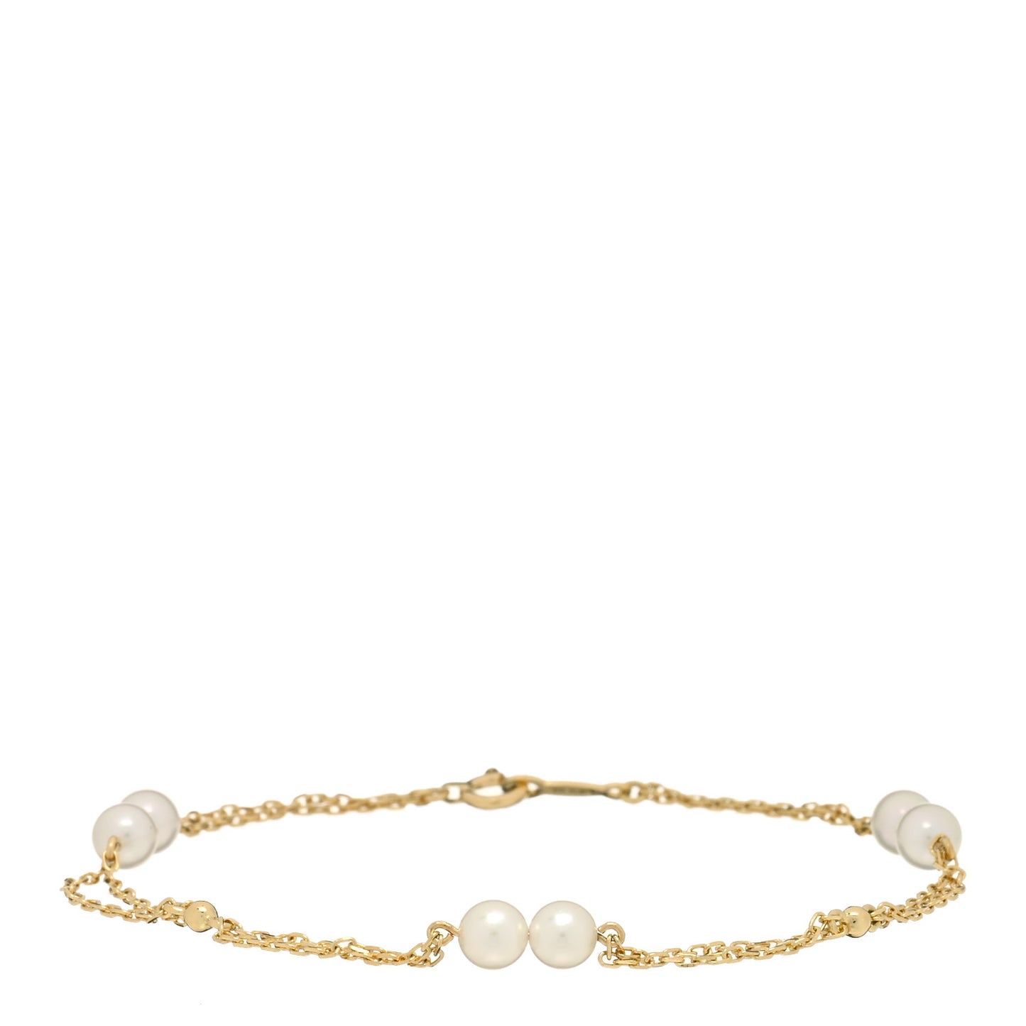 18K Yellow Gold Akoya Pearl 4.5-5mm Station Bracelet