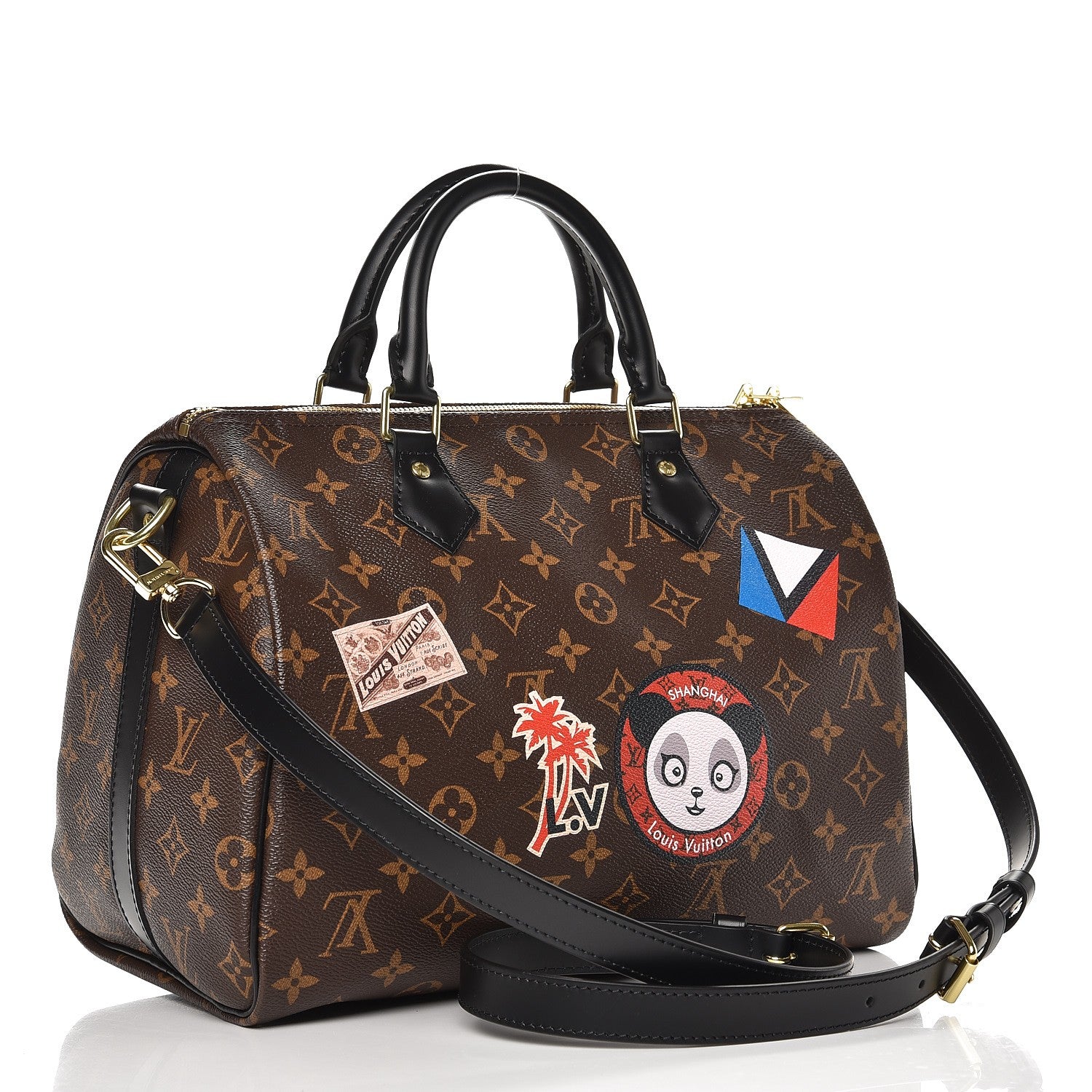 Louis Vuitton Monogram My World Tour Speedy Bandouliere 30 Black 3 of 7