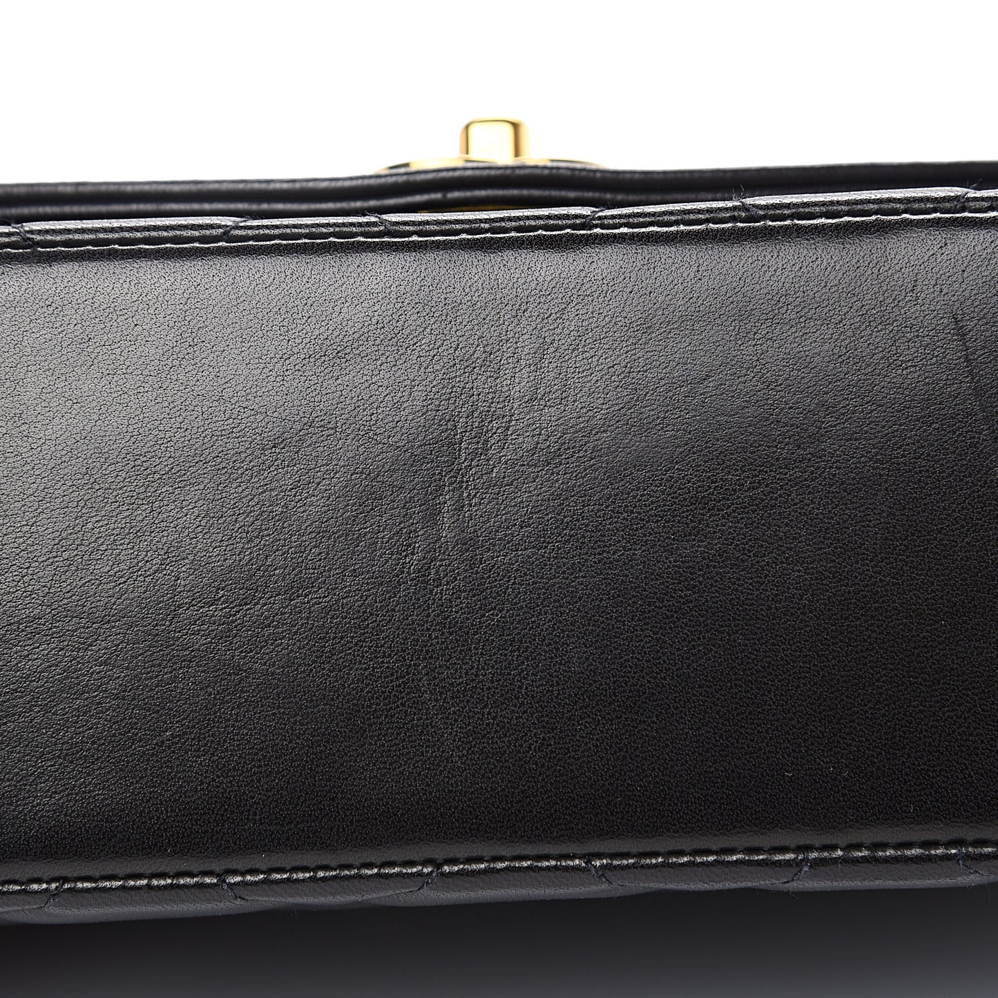 Lambskin Quilted Small Single Flap Black