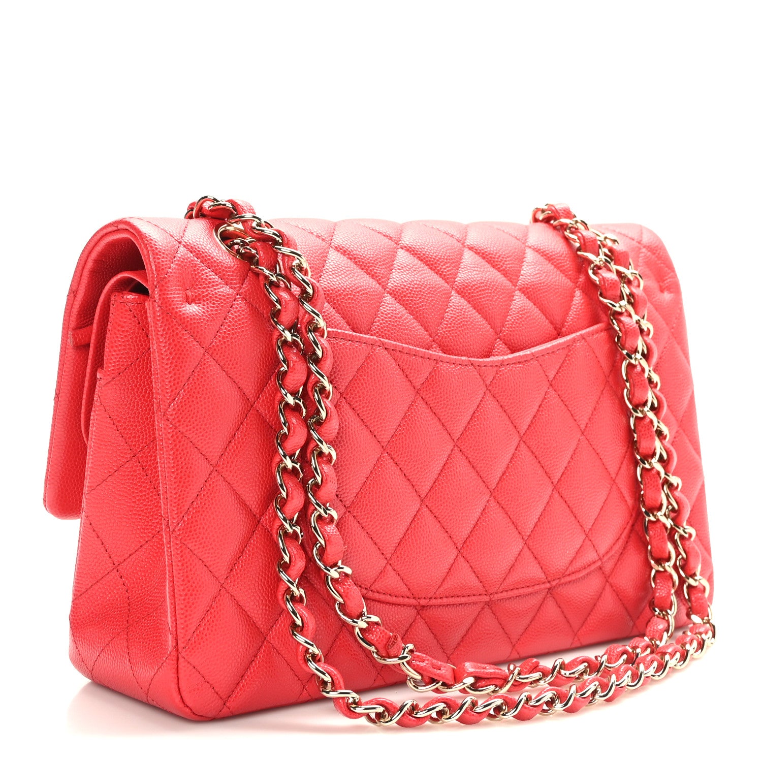 Chanel Caviar Quilted Medium Double Flap Red 3 of 9
